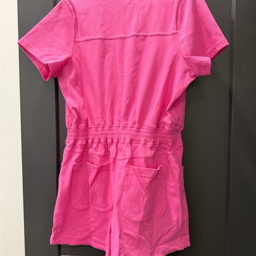 Pink Button-Up Romper - Picture 4 of 4